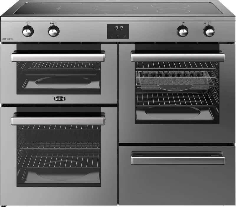 Belling 444411808 110cm Wide Cookcentre Induction Range Cooker in Stai