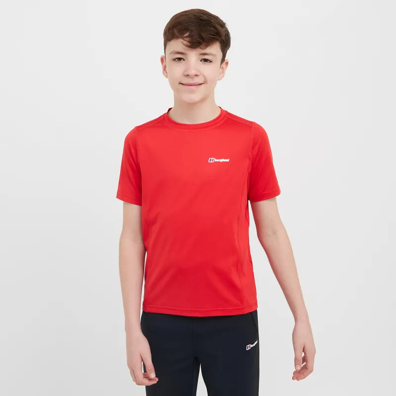 Berghaus Kids' Tech Tee, Red 14-15Y