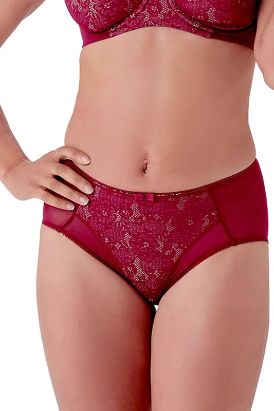 Berlei Women's Beauty Deep Brief - Burgundy Size: XL - Burgundy - Size: XL