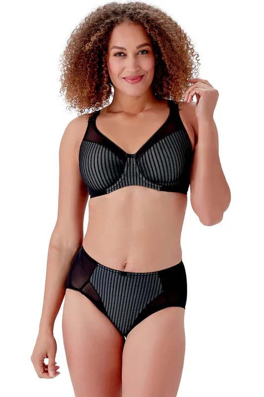 Berlei Women's Beauty Stripe Smoothing Bra - Black Size: 36D Black 36D