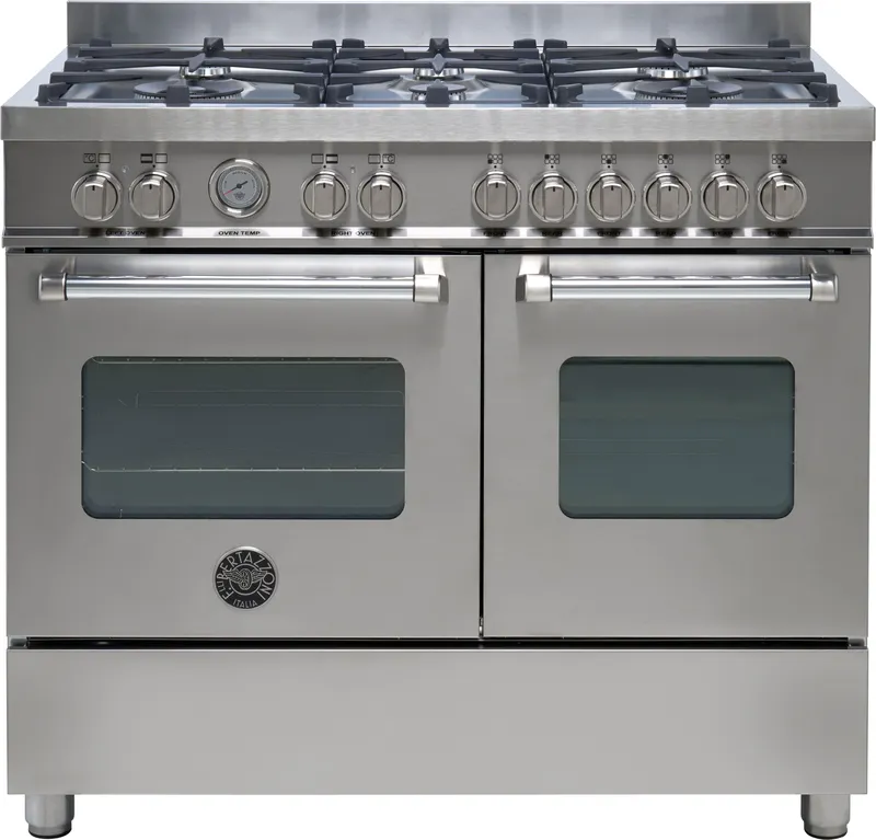 Bertazzoni Master Series MAS106L2EXC 100cm Wide Stainless Steel Dual Fuel Freestanding Range Cooker