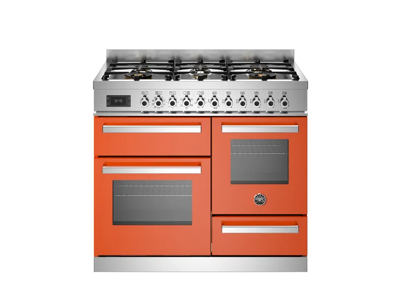 Bertazzoni PRO106L3EART2 100cm Professional XG Dual Fuel Range Cooker - Orange