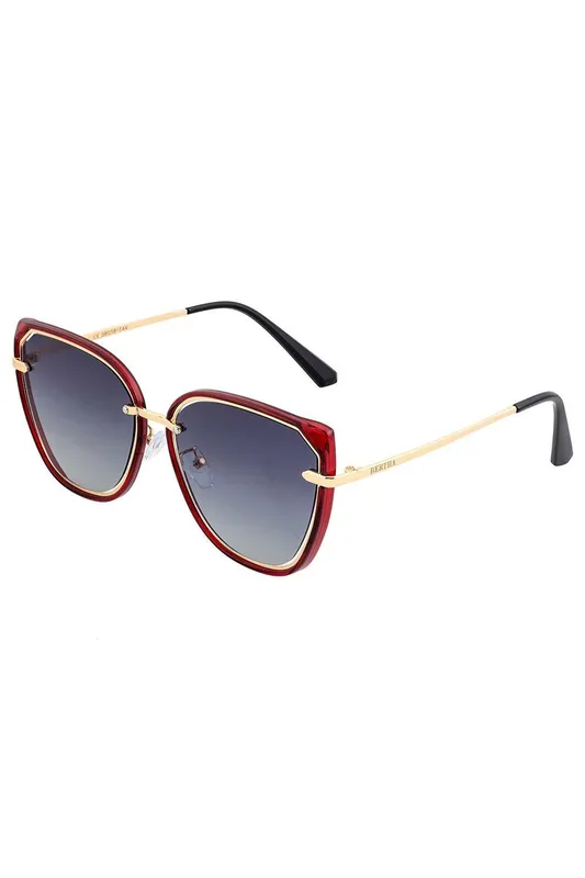 Bertha Women's Rylee Polarized Sunglasses in Red Red One Size