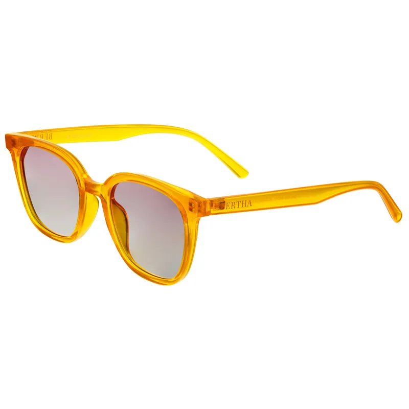 Bertha Womens Betty Polarized Sunglasses - Blue Stainless Steel - One Size