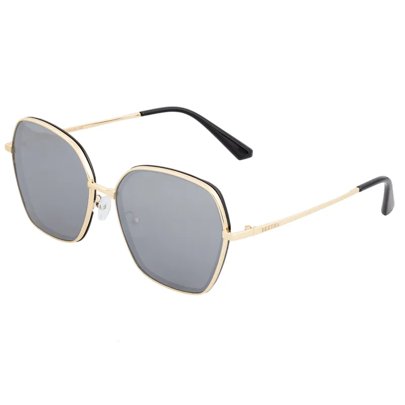 Bertha Womens Emilia Polarized Sunglasses - Gold - One Size
