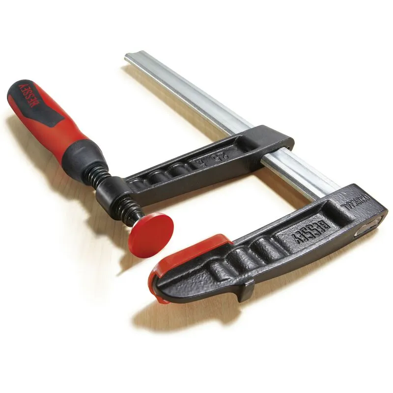 Bessey - 400mm Cast Iron Screw Clamp and Anti Slip End Covers 40cm 400/175 TG40-2K