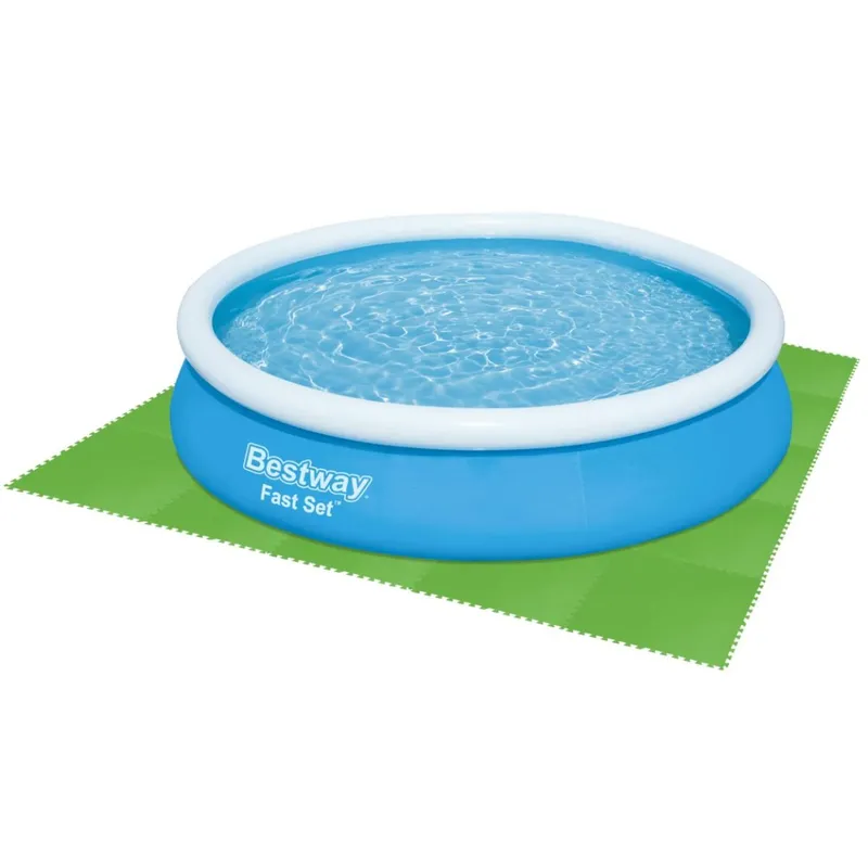 Bestway Swimming Pool Floor Protector 9 Units Green 78 x 78 cm unisex