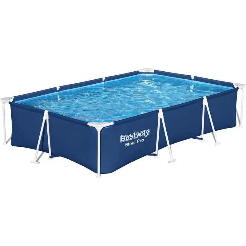 Bestway 56411 Steel Pro 300x201x66cm Rectangular Tubular Pool Blue / White 3300 Liters unisex