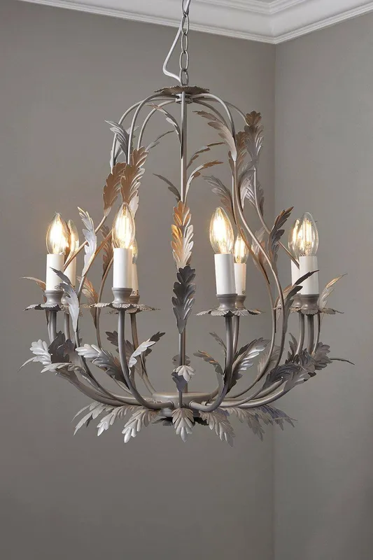 Bhs Lighting 8 Light Flo Chandelier in Grey Grey