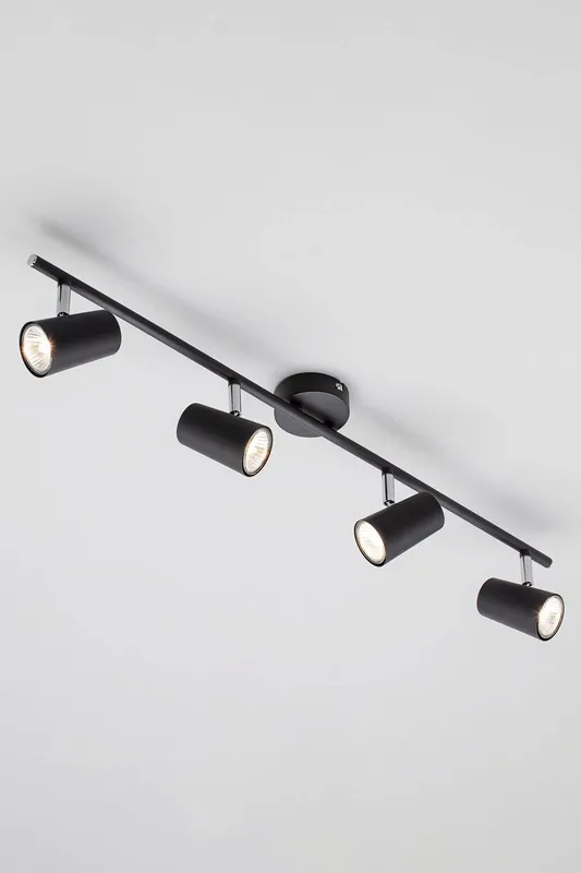 Bhs Lighting Barley Spotlight Bar Ceiling Light in Black - Black