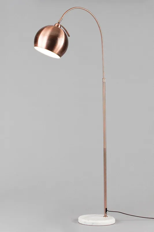 Bhs Lighting Unisex Benson Curved Floor Lamp in Copper Copper female