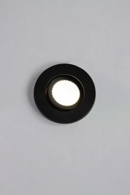 Bhs Lighting Cal Circular Fire Rated Spot Light in Black Black