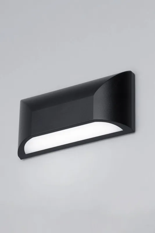 Bhs Lighting Cava LED Outdoor Wall Light in Black Black