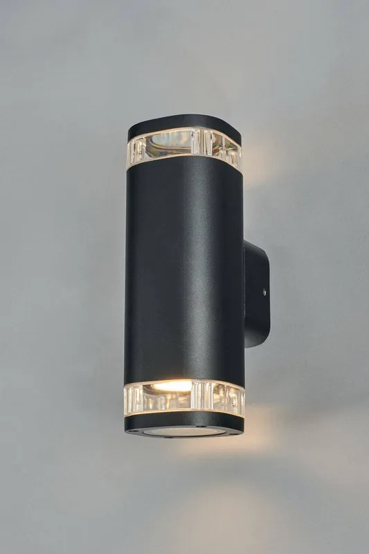 Bhs Lighting Epin Outdoor Wall Light in Black - Black