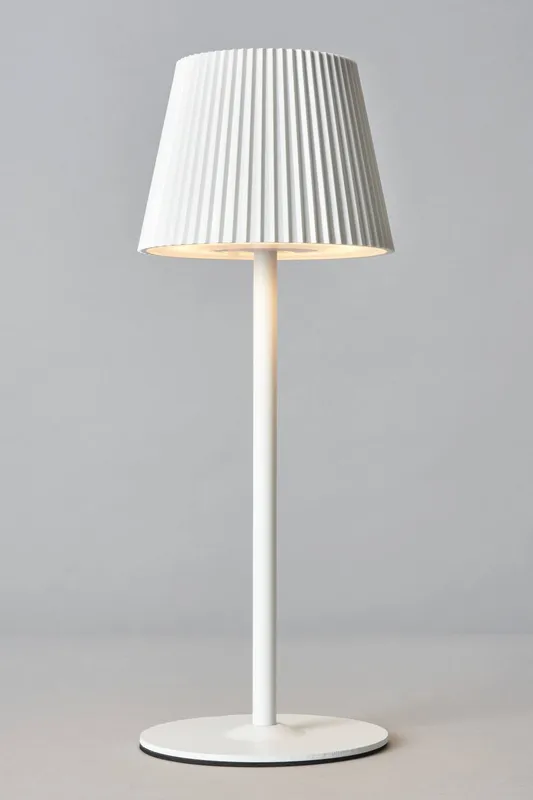 Bhs Lighting Esther Rechargeable Table Lamp in White White