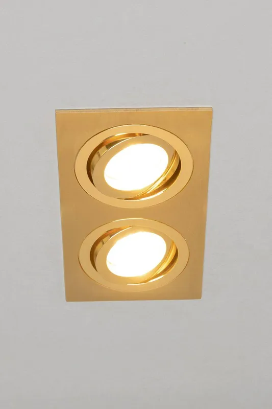 Bhs Lighting Unisex Faina Double Squared Spot Light in Gold Gold female