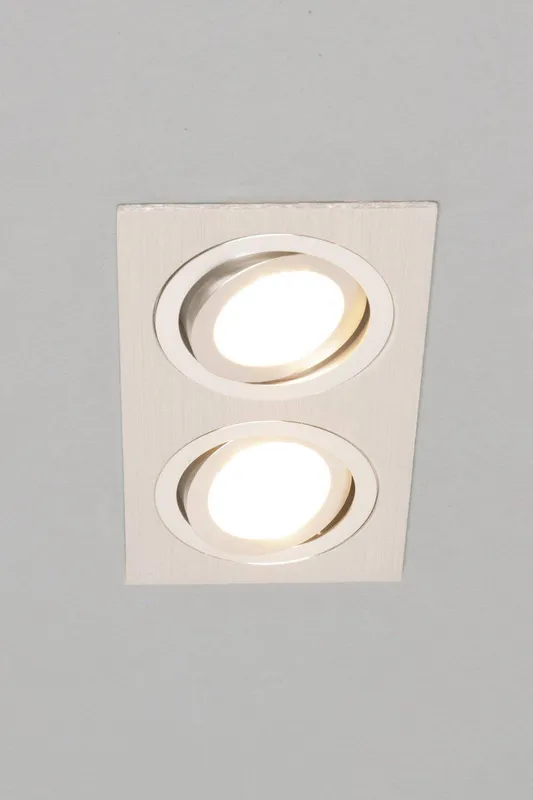 Bhs Lighting Faina Double Squared Spot Light in Silver Silver