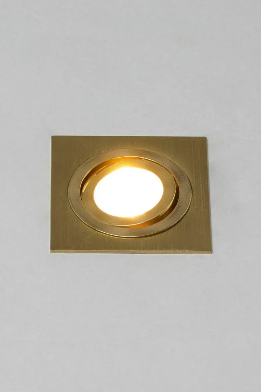 Bhs Lighting Faina Single Squared Spot Light in Gold Gold
