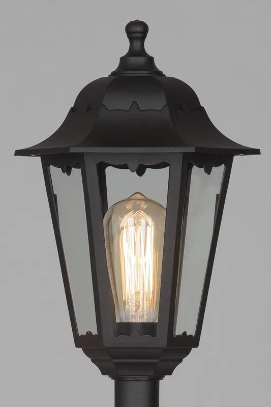 Bhs Lighting Ferris Outdoor Pedestal Light in Black - Black