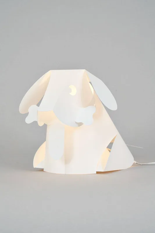 Bhs Lighting Glow Dog Table Lamp in White White