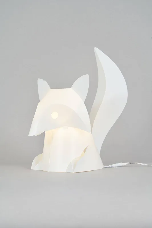 Bhs Lighting Unisex Glow Fox Table Lamp in White White female