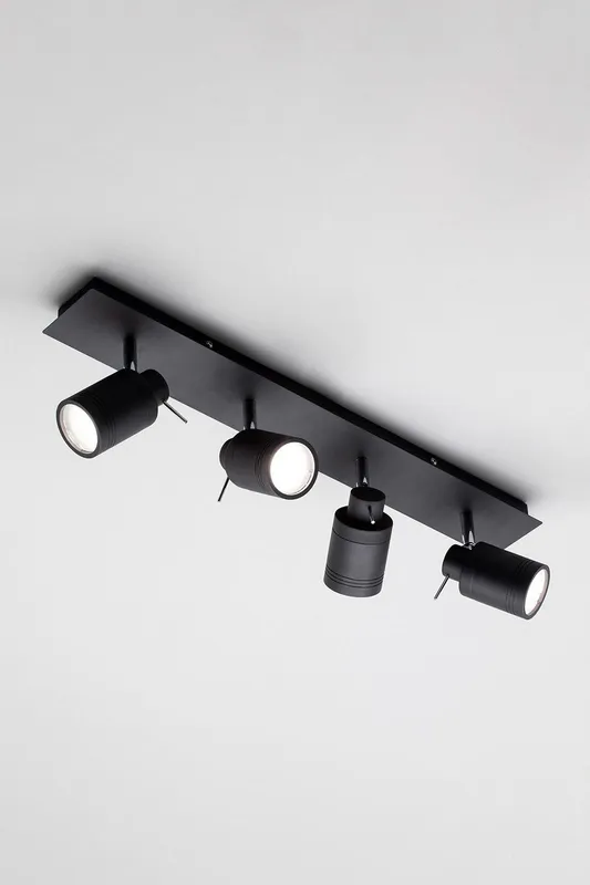 Bhs Lighting Hector Bar Spotlight Ceiling Light in Black Black