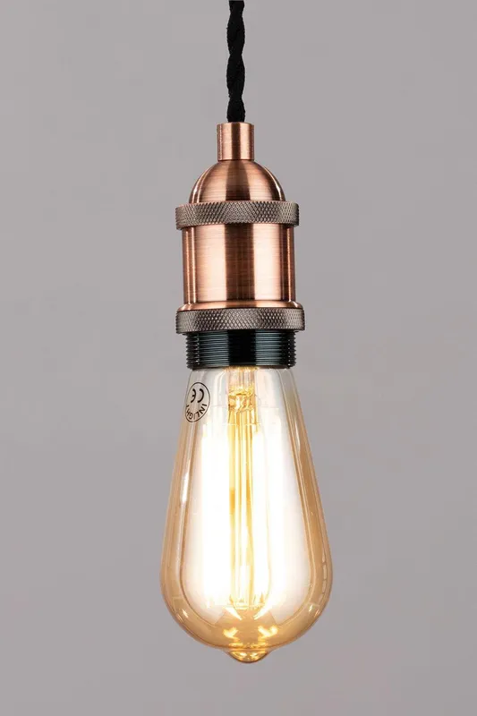 Bhs Lighting Industrial Style Pendant Ceiling Light in Copper Copper