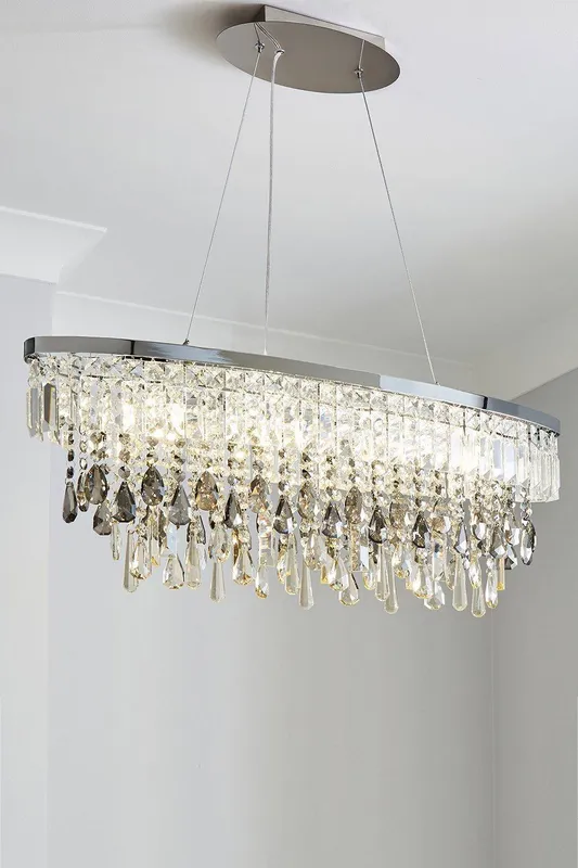 Bhs Lighting Jennifer Diner Pendant Ceiling Light in Silver - Silver