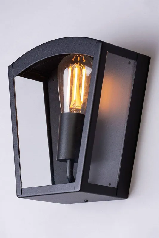 Bhs Lighting Kerr Outdoor Wall Light in Black Black