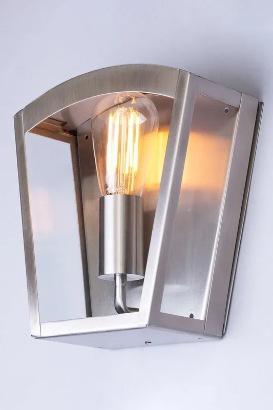 Bhs Lighting Kerr Outdoor Wall Light in Metallic Silver - Metallic Silver