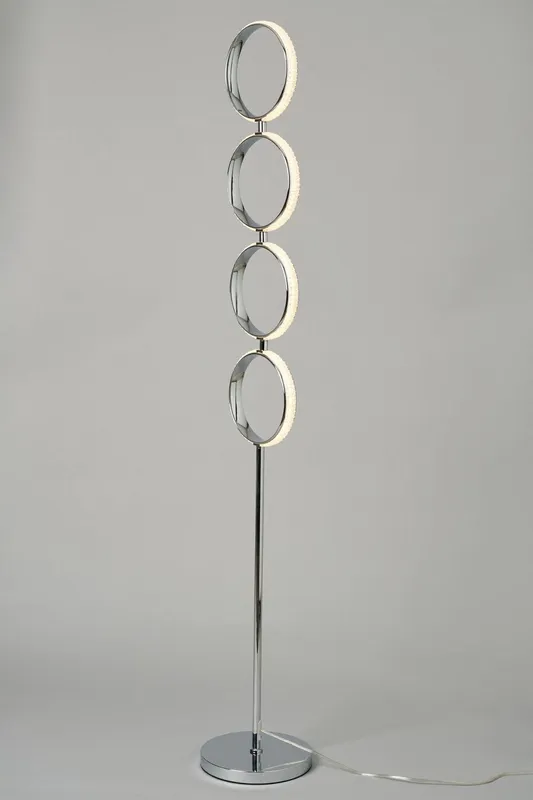 Bhs Lighting Lena Floor Lamp in Silver - Silver - Size: One Size