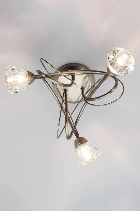 Bhs Lighting Marianne Flush Ceiling Light in Metallic Gold - Metallic Gold