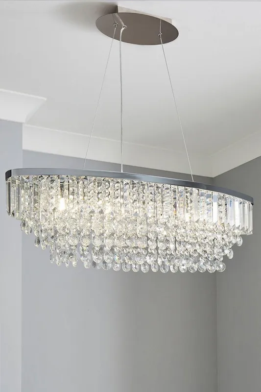 Bhs Paladina Chrome Oval Diner Pendant
