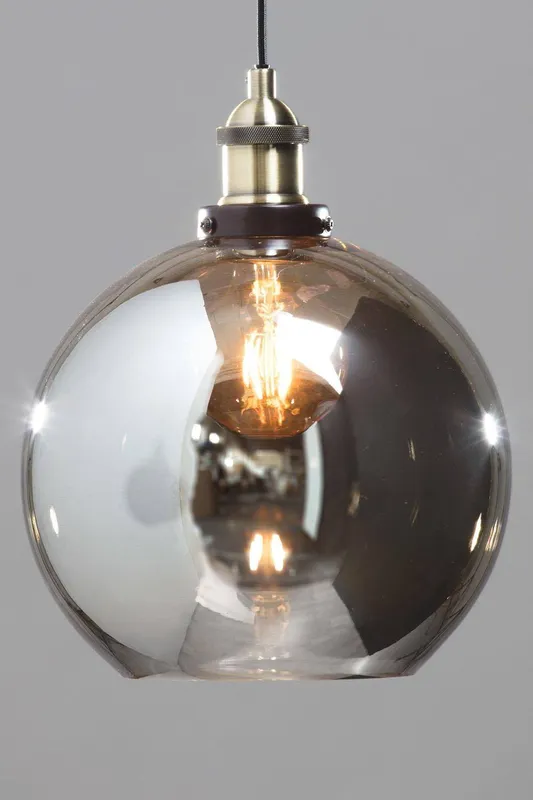 Bhs Lighting Single Carter Pendant Ceiling Light in Bronze - Bronze