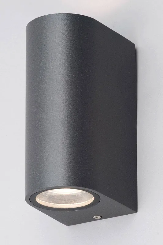 Bhs Lighting Smithe Outdoor Up & Down Wall Light in Black - Black