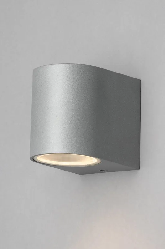 Bhs Lighting Smithe Outdoor Wall Light in Silver Silver