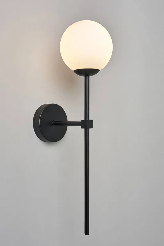 Bhs Lighting Suzie Rechargeable Wall Light in Black - Black