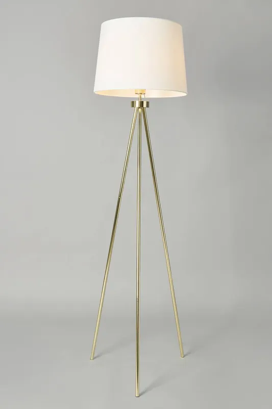 Bhs Lighting Tristan Floor Lamp in Metallic Gold Metallic Gold