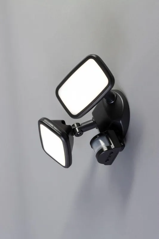 Bhs Lighting Twin Wilson Outdoor Flood Light with Sensor in Grey - Grey