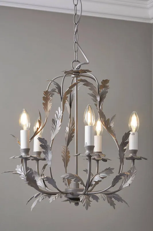 Bhs Lighting 5 Light Flo Chandelier in Grey - Grey