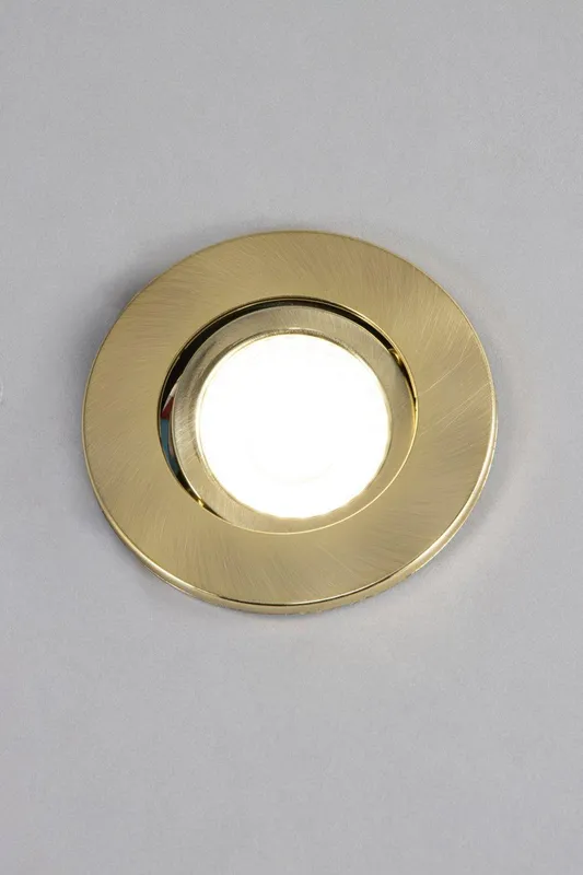 Bhs Lighting Cal Circular Fire Rated Spot Light in Gold Gold