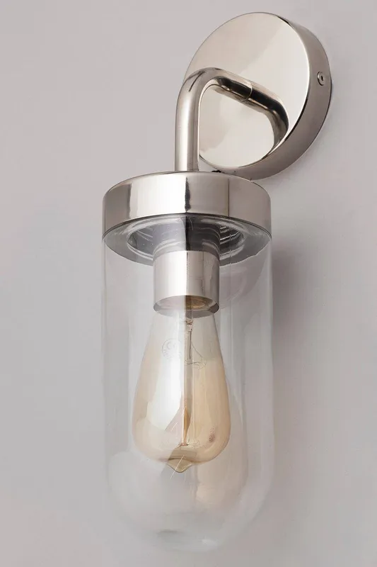 Bhs Lighting Chelsea Outdoor Wall Light in Metallic Silver Metallic Silver