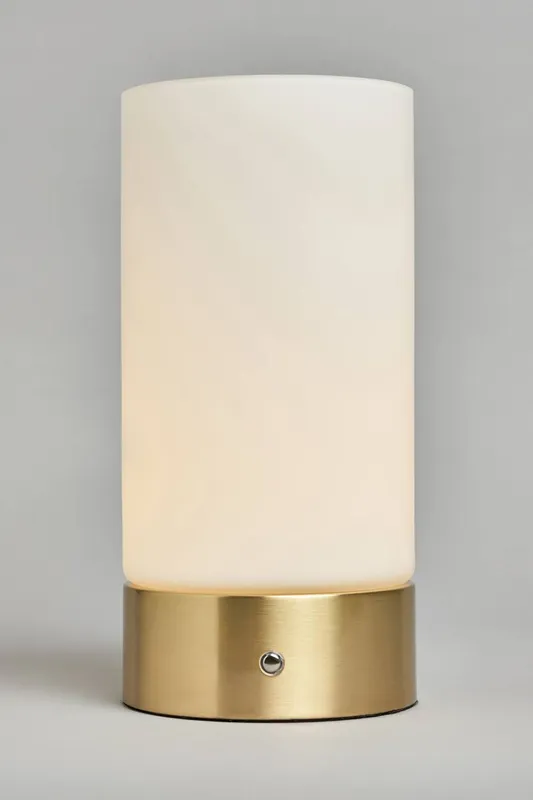 Bhs Lighting Elly Brass Rechargeable Table Lamp in Gold Gold