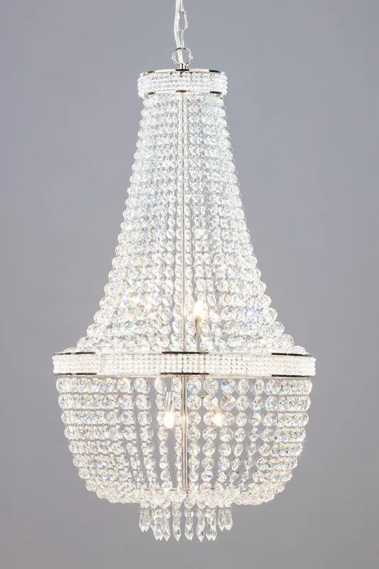 Bhs Lighting Emily Chandelier in Metallic Silver - Metallic Silver