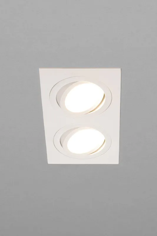 Bhs Lighting Faina Double Squared Spot Light in White - White - Size: One Size