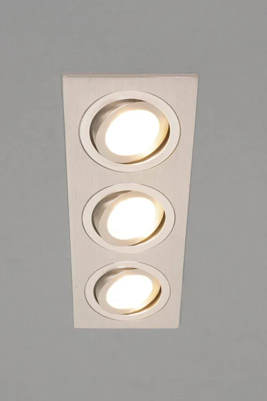 Bhs Lighting Faina Triple Squared Spot Light in Silver Silver