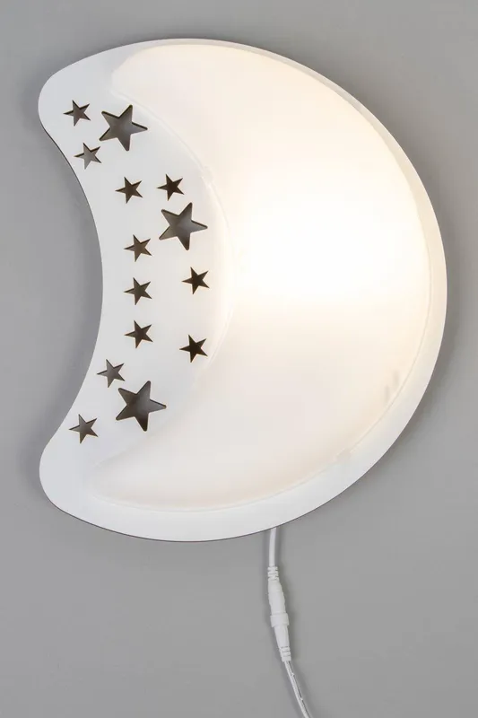 Bhs Lighting Glow Moon Wall Light in White - White