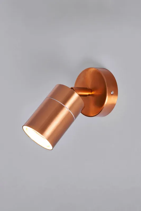 Bhs Lighting Jared Copper Outdoor Wall Light - Copper