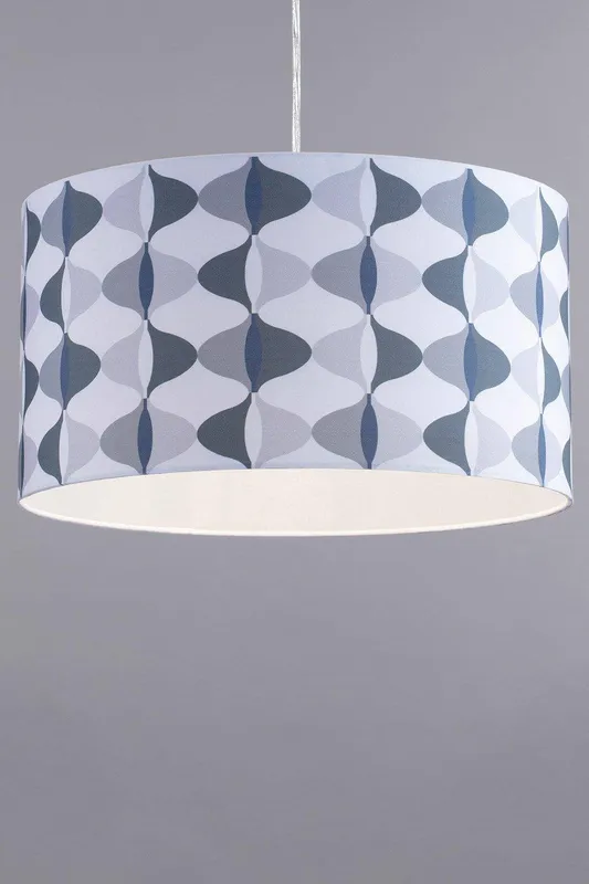 Bhs Lighting Large Wave Easy Fit Light Shade in Grey Grey