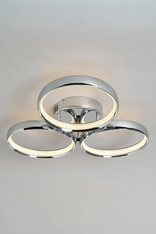 Bhs Lighting Lena Flush Ceiling Light in Silver Silver